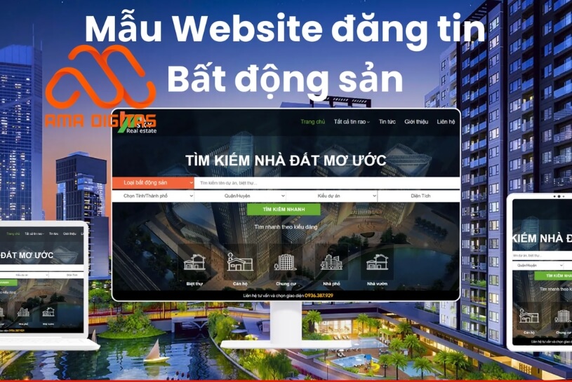 mẫu website bất động sản đẹp