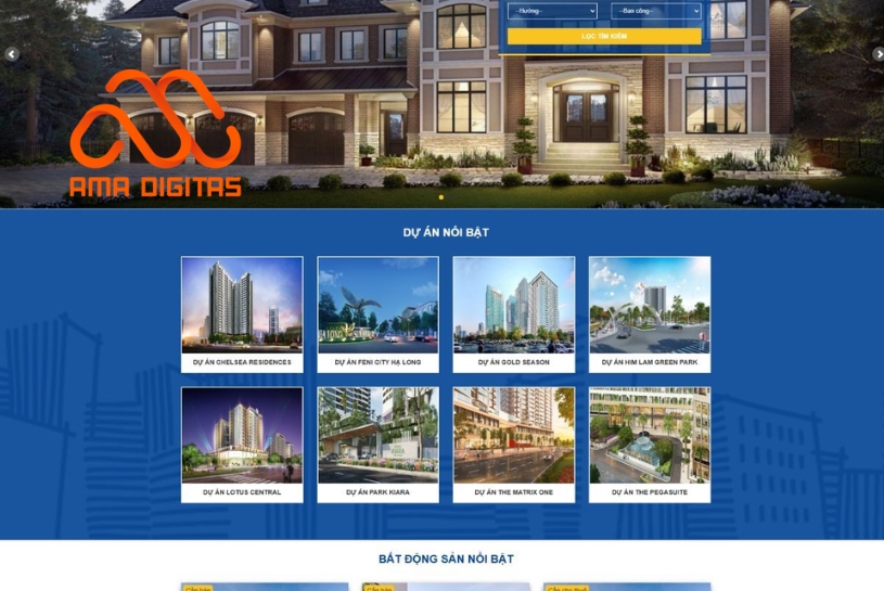 thiết kế website bất động sản đẹp