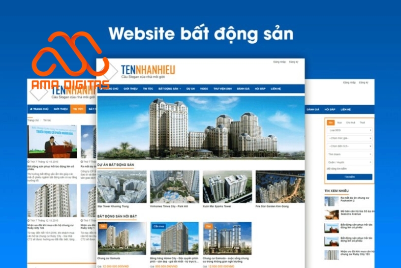 thiết kế website bất động sản đẹp