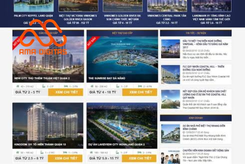 thiết kế website bất động sản đẹp
